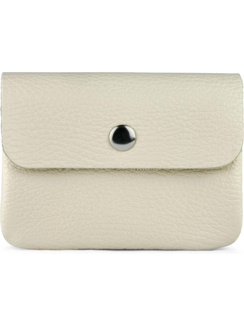 Genuine Leather Women's Wallet with Snap Closure & Zip Pocket | Mini Card Holder